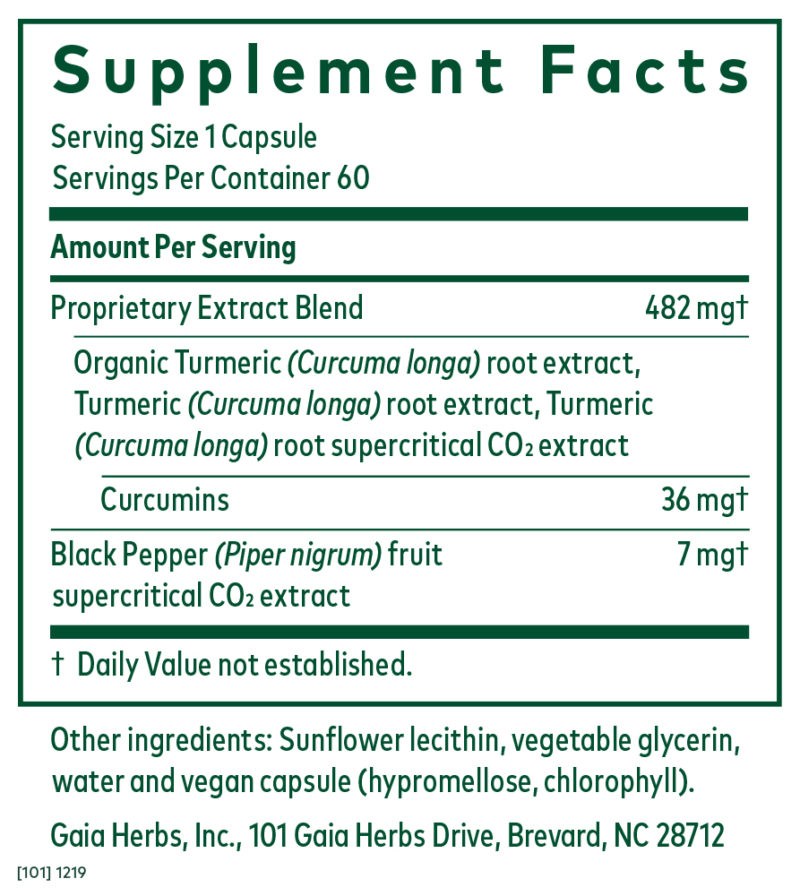 Gaia Curcuma NF-kB: Turmeric Supreme 60 Ct. - Image 2