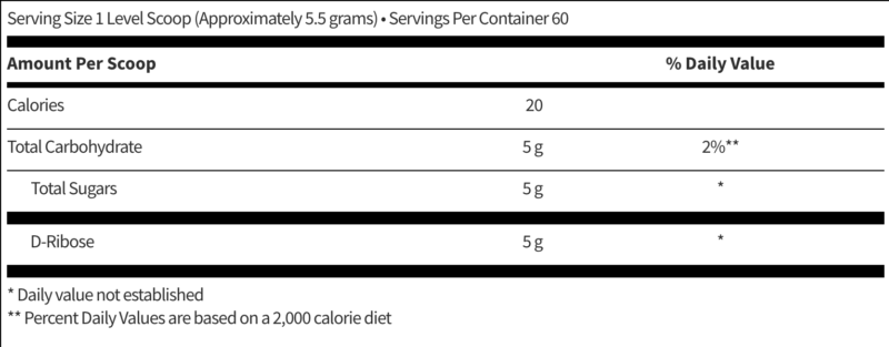 Klaire Labs D-Ribose Powder 60 Servings - Image 2