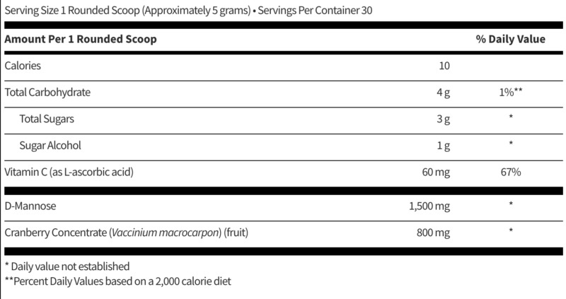 Klaire Labs D-Mannose + 30 Servings - Image 2