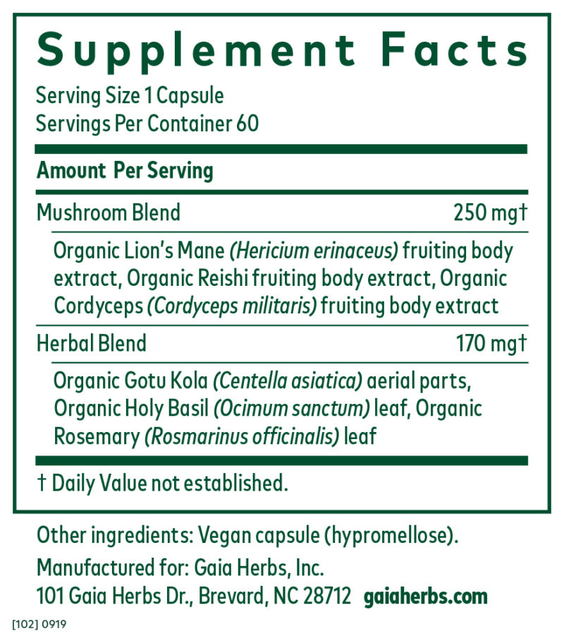 Gaia Central nervous system support  60 Ct. - Image 2